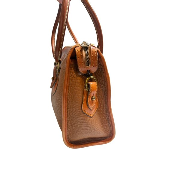 Vintage 1980’s Dooney & Bourke All-Weather Leather Satchel Purse British Tan - Picture 6 of 12